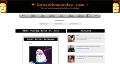 Desktop Screenshot of bowiedownunder.com